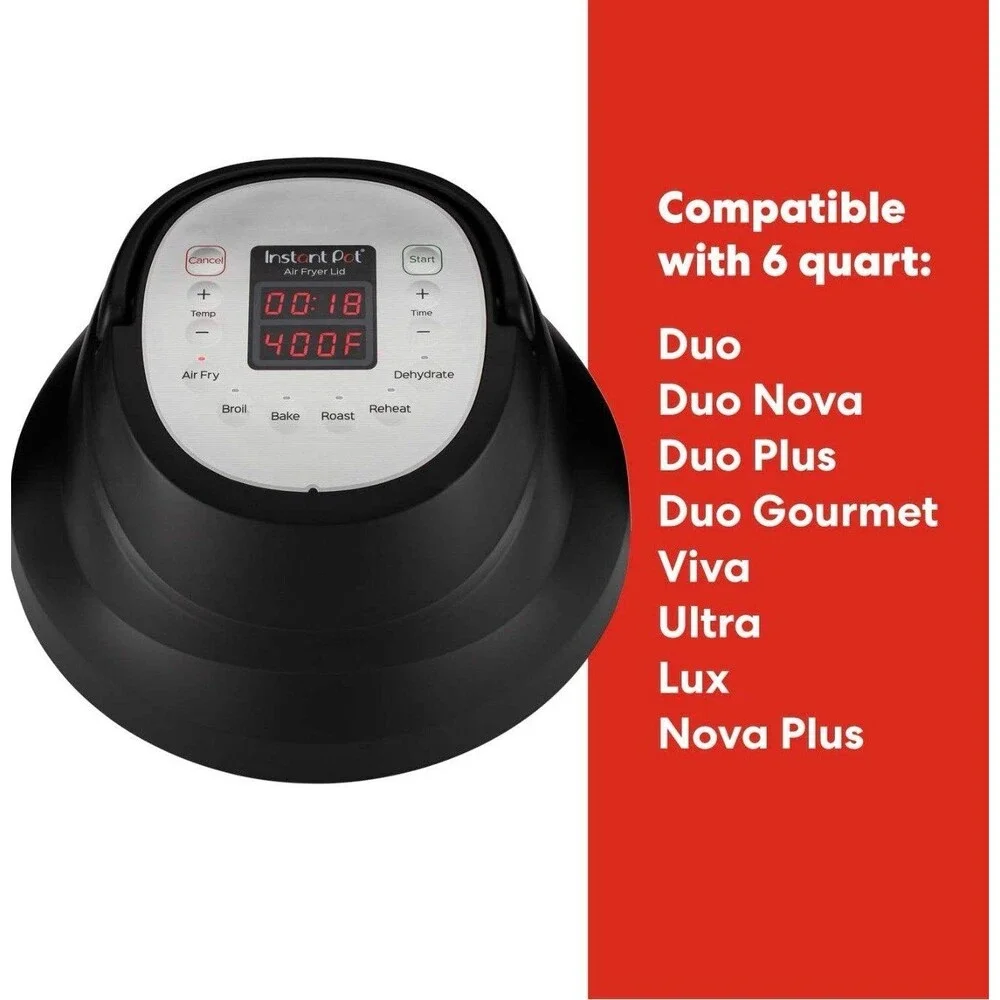 Qulti-Use Air Fryer Lid with Base Compatible with Air Fryer